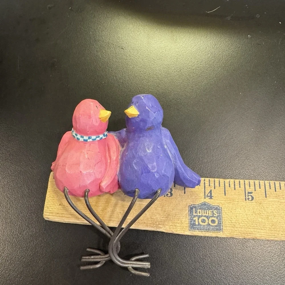 Love Birds‎ Russ Berrie Tweet vintage Shelf Sitter Hook EUC Clean